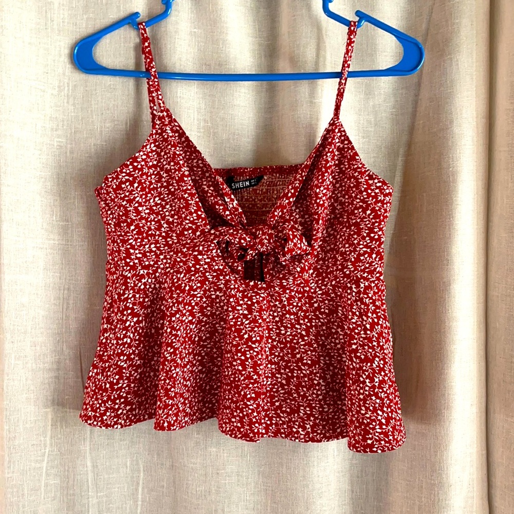 Shein tie crop top
